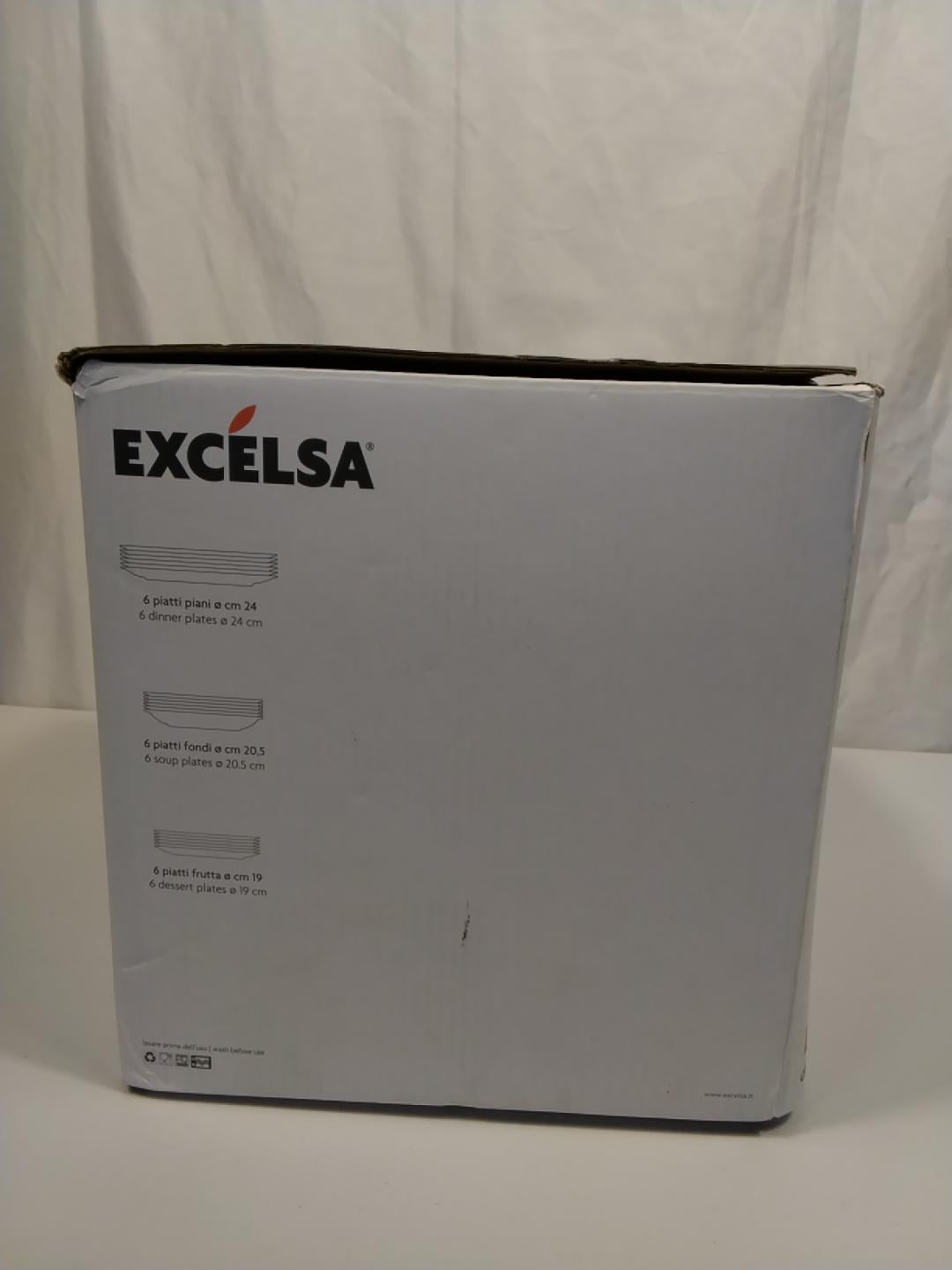 🍽️ EXCELSA DRIPPING, SERVIZIO PIATTI IN PORCELLANA, 18 PEZZI, MULTICOLORE, NUOVO