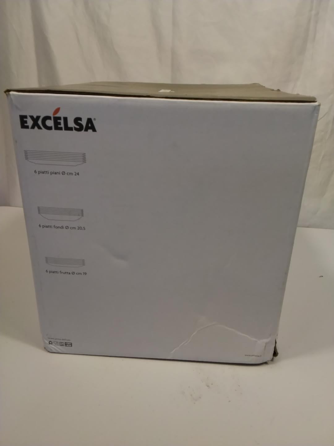 🍍 EXCELSA TROPICAL, SERVIZIO PIATTI IN PORCELLANA, 18 PEZZI, 6 PERSONE, NUOVO