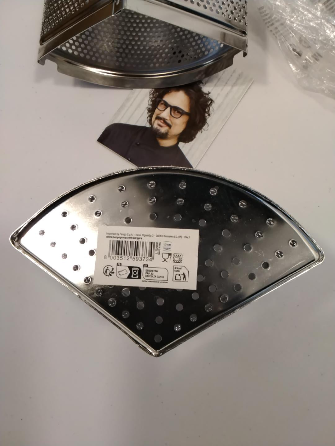 🍝 H&H ALESSANDRO BORGHESE, CESTELLO IN ACCIAIO INOX A 3 SPICCHI, Ø18 CM, PER COTTURA UNIFORME, NUOVO