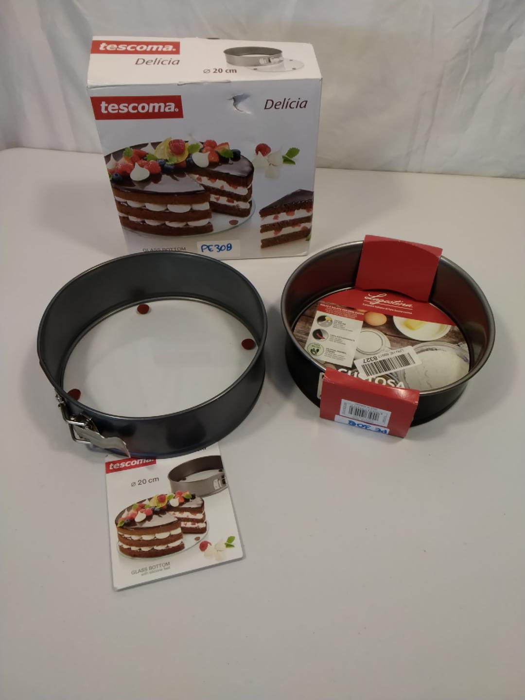🍰 SET 2 TORTIERE APRIBILI – TESCOMA DELÍCIA Ø 20 CM + LAGOSTINA GUSTOSA Ø 24 CM, NUOVEGUSTOSA, NUOVE