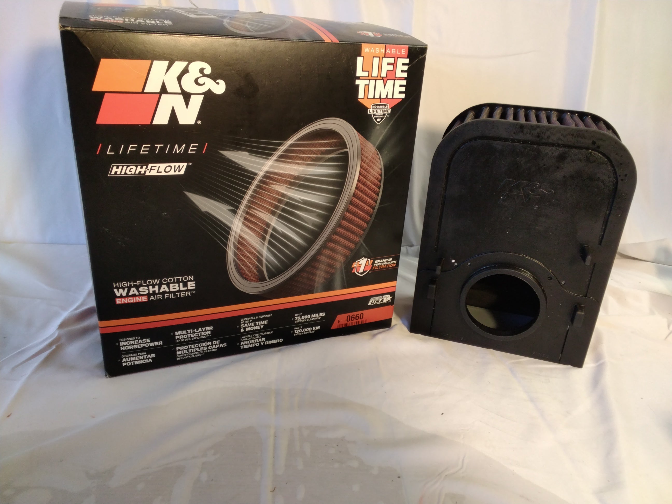 K&N High-Flow Engine Air Filter E-0660 | Filtro Aria Sportivo Lavabile | Nuovo