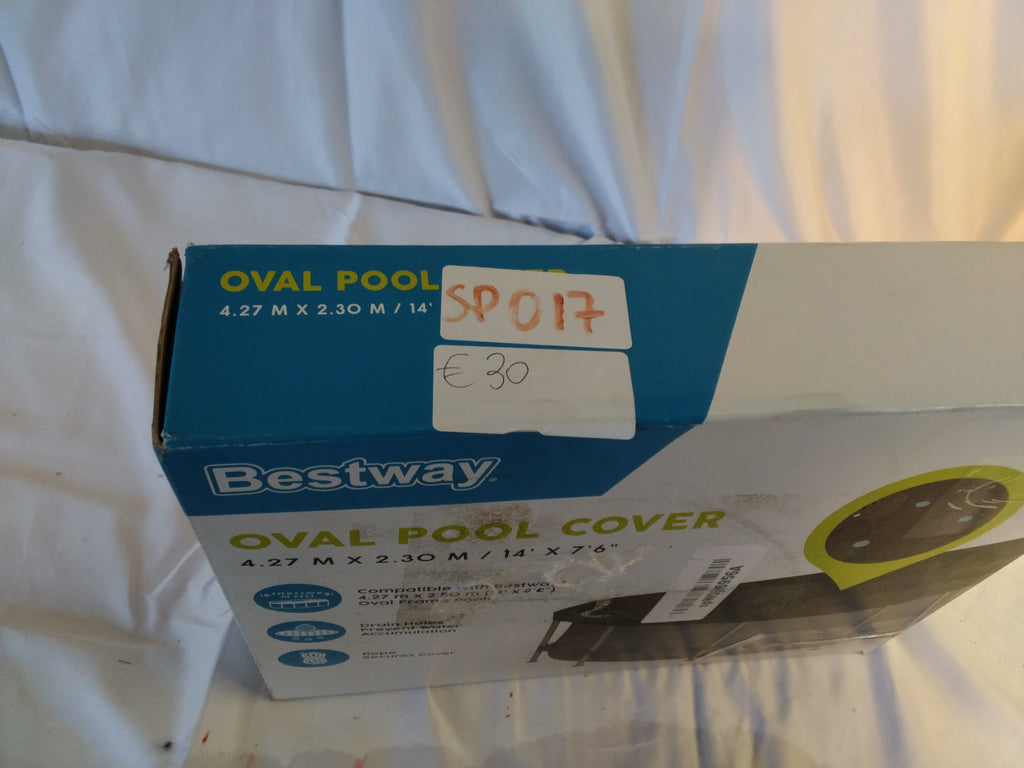 Bestway Copertura per Piscina Ovale 4,27 x 2,30 m | Telo di Copertura Originale | Nuovo