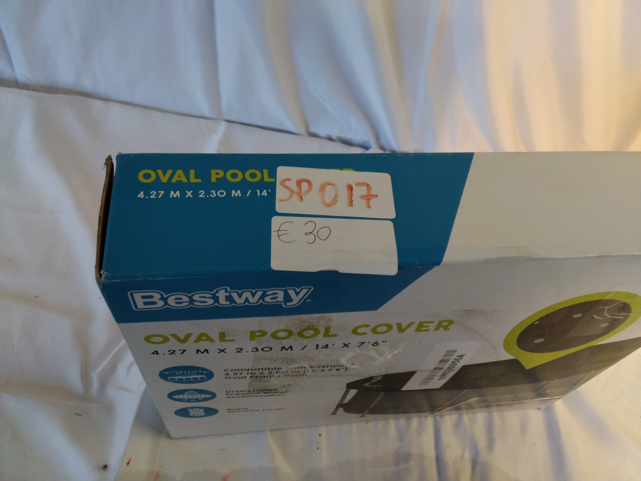 Bestway Copertura per Piscina Ovale 4,27 x 2,30 m | Telo di Copertura Originale | Nuovo